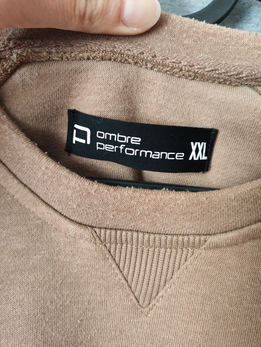 Brązowa bluza Ombre XXL Ombre performance z kieszonką