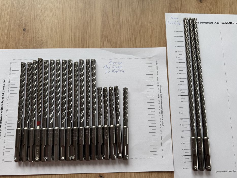 Wiertła do Betonu sds Wurth 8mm czteroostrzowe NOWE