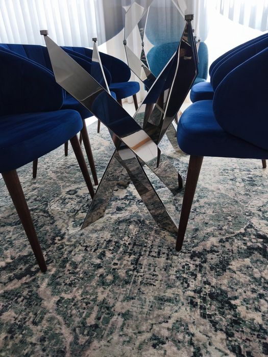 Mesa Vidro LasKasas 8 Cadeirões