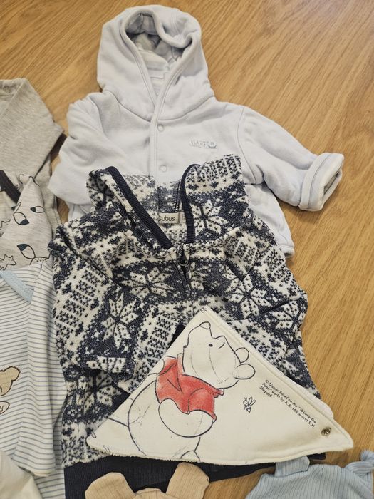 Paka 16 szt ciuchów 62 body spodenki czapeczka