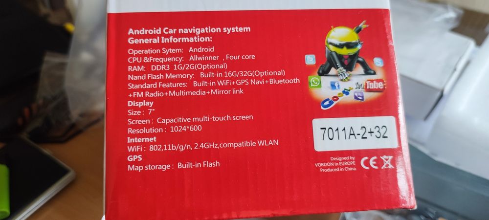 Продам магнітолу 7" на андроіді
