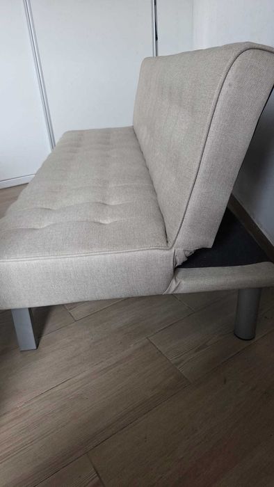 Sofá cama dobrável bege