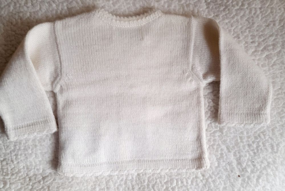 Camisola Neck & Neck, em lã e alpaca. Tamanho 0 a 3 meses