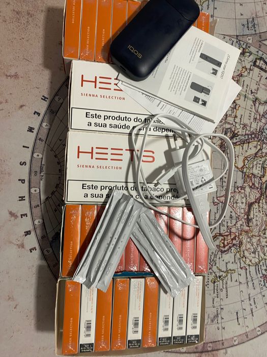 Tabacos aquecidos na caixa com máquina semi nova