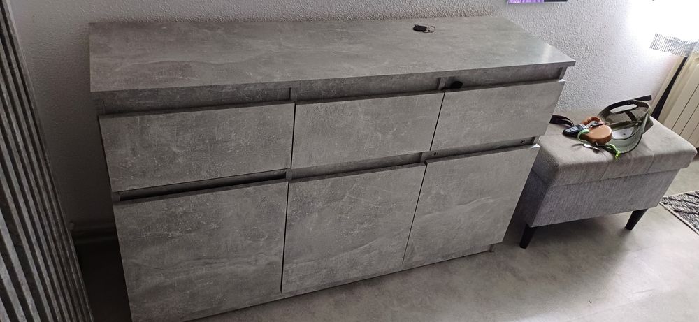Komoda szara beton 120cm