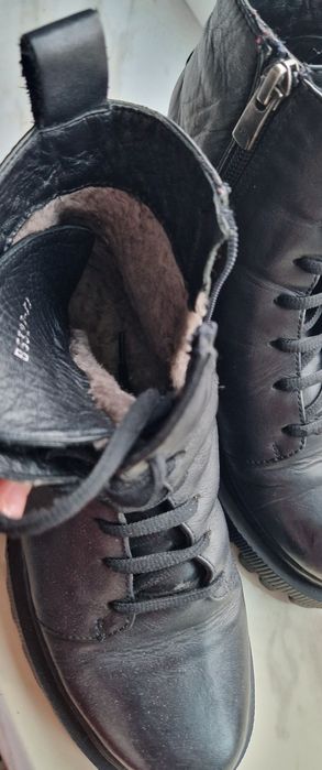 Зимние сапоги зимові черевики кожаные на цигейке