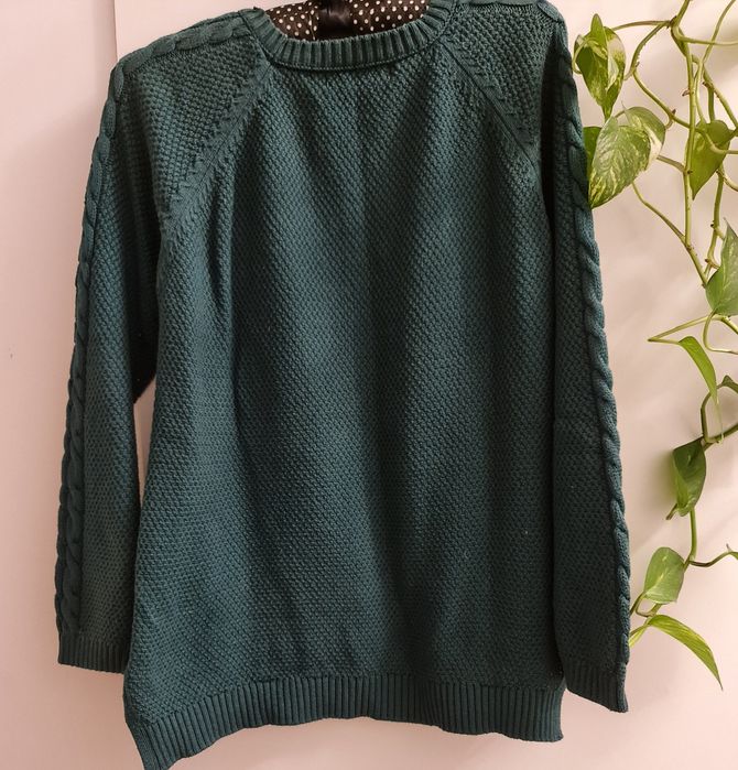 Piękny sweter Stradivarius, butelkowa zieleń