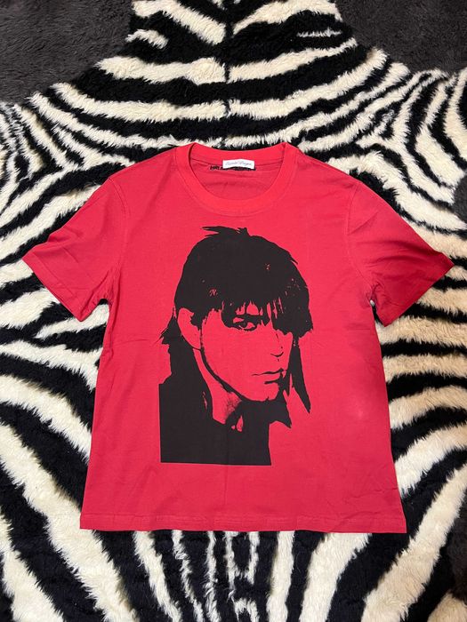 Raf Simons red portrait short sleeve tee-2505
