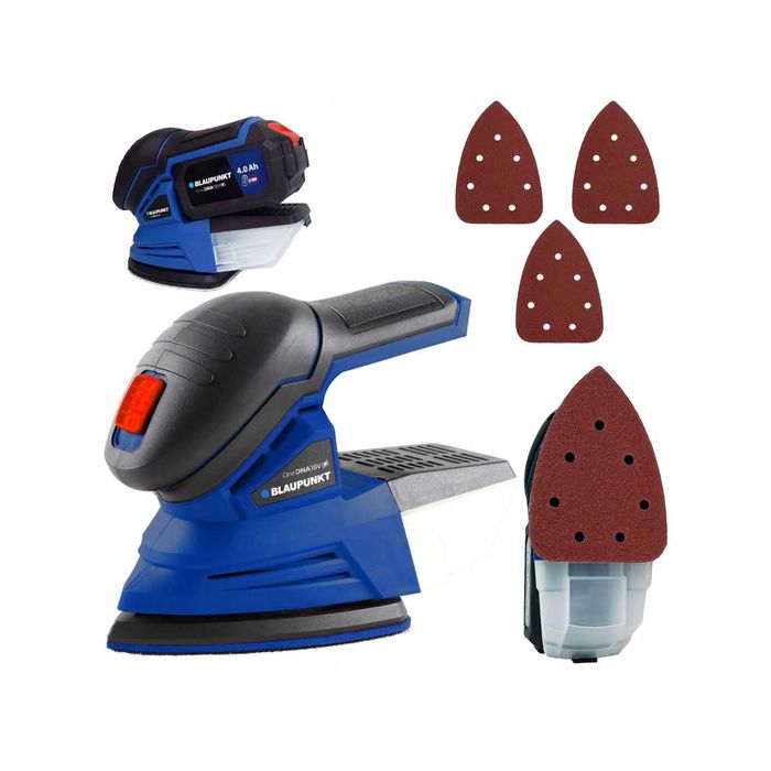 Szlifierka Oscylacyjna Akumulatorowa 18V Mocna Delta + 3 szt. papierów