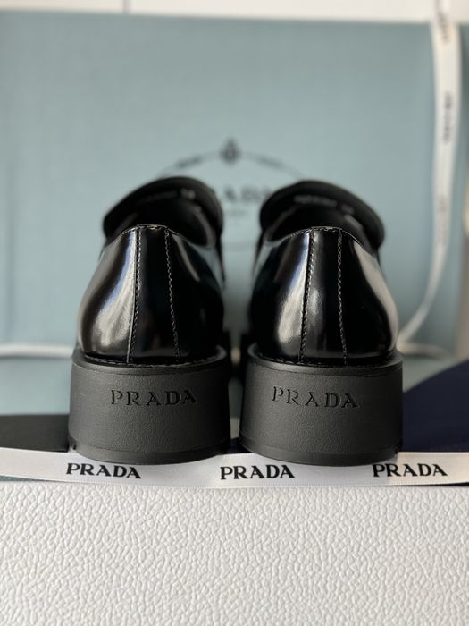 Mokasyny Prada Black Leather