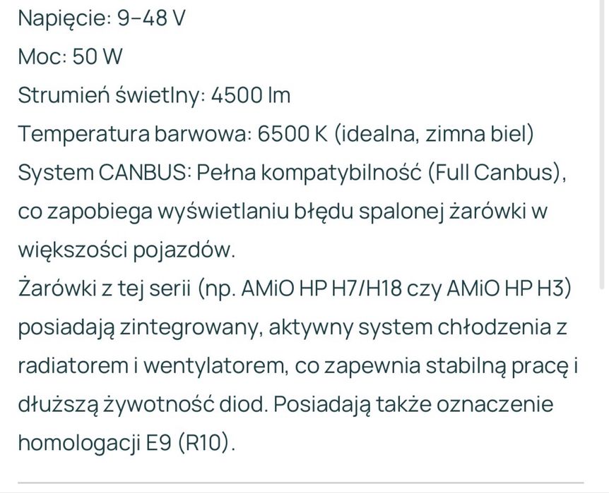 Żarówki samochodowe LED