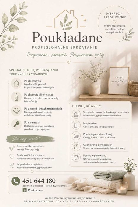 Firma sprzątająca - Kompleksowe sprzątanie, trudne przypadki, odgracenie