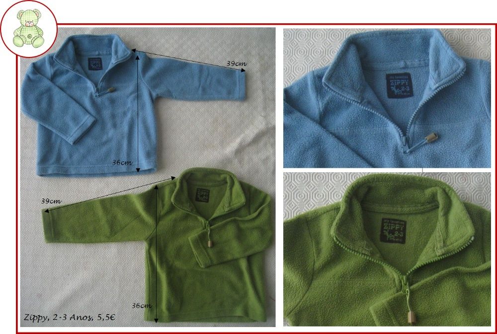 2-3Anos Menina Outono/Inverno - blusas e casacos