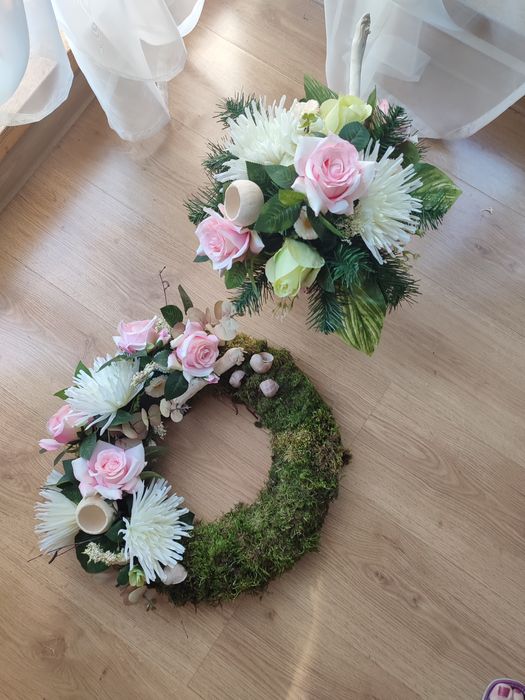 Zestaw na cmentarz  w stylu naturalnym