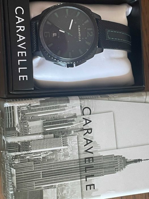 Bulova Caravelle 45B155  Czarny/Skóra Ø41 mm nowy