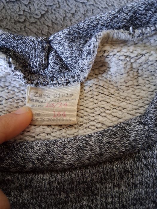 Sweatshirt cinza com raposa bordada da Zara