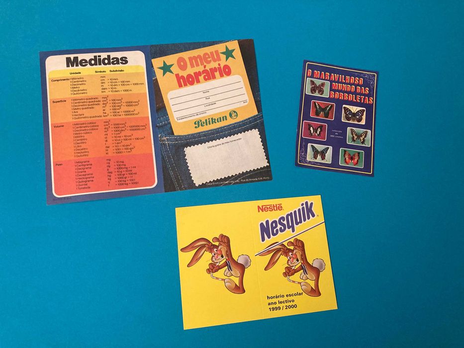 Lote de 7 Horários Escolares várias marcas Antigos