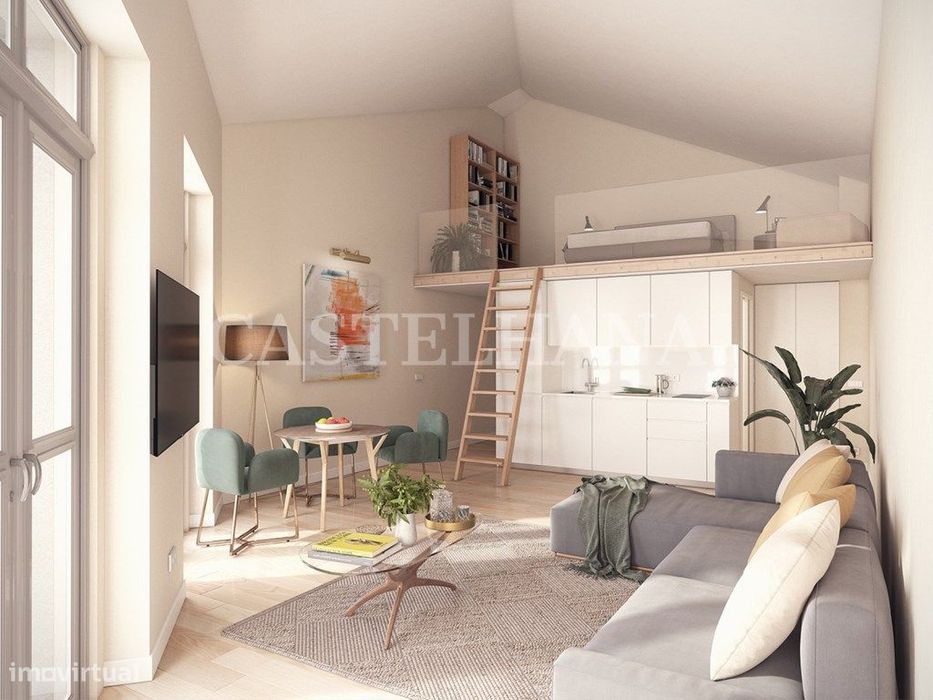 Apartamento T0 com varanda, em novo empreendimento, no Porto