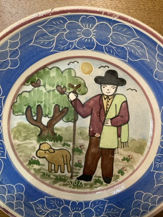Prato do Redondo pintado á mão