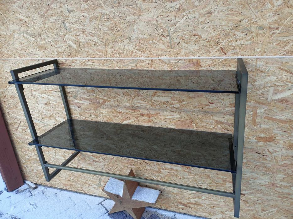 Półka konsola szkło metal wisząca