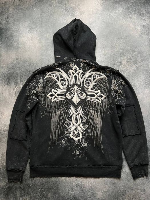 Оригінал Affliction зіп худі sk8 vintage y2k