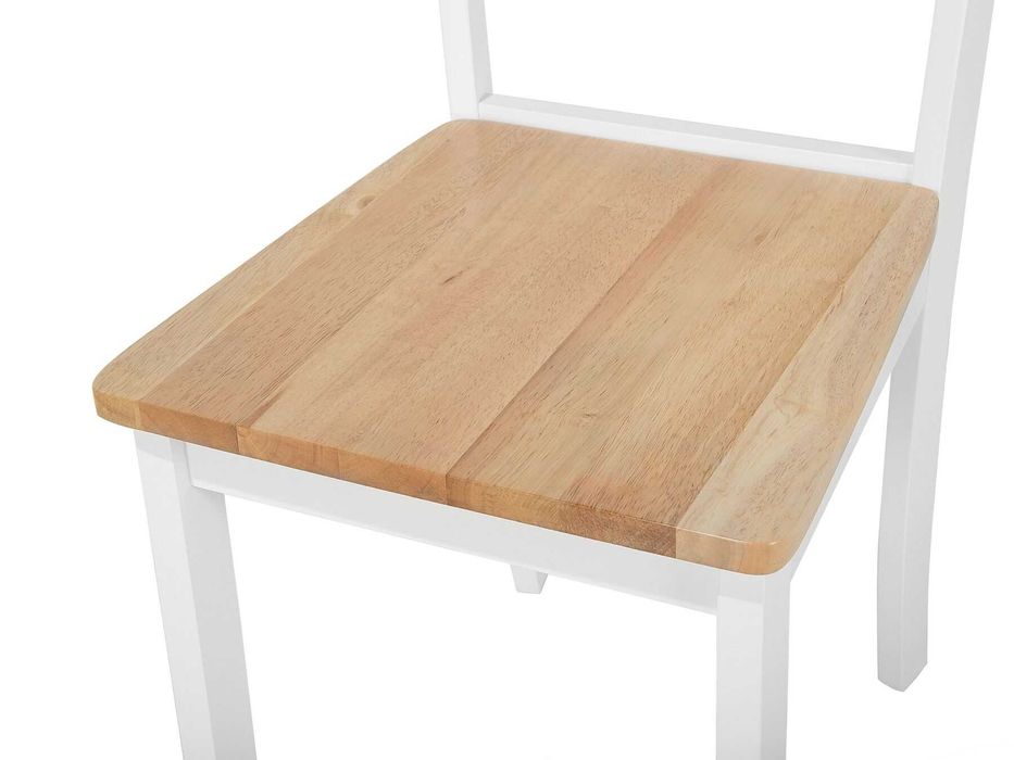 Zestaw do jadalni Drewno Brązowy/ biały dla 6 osób