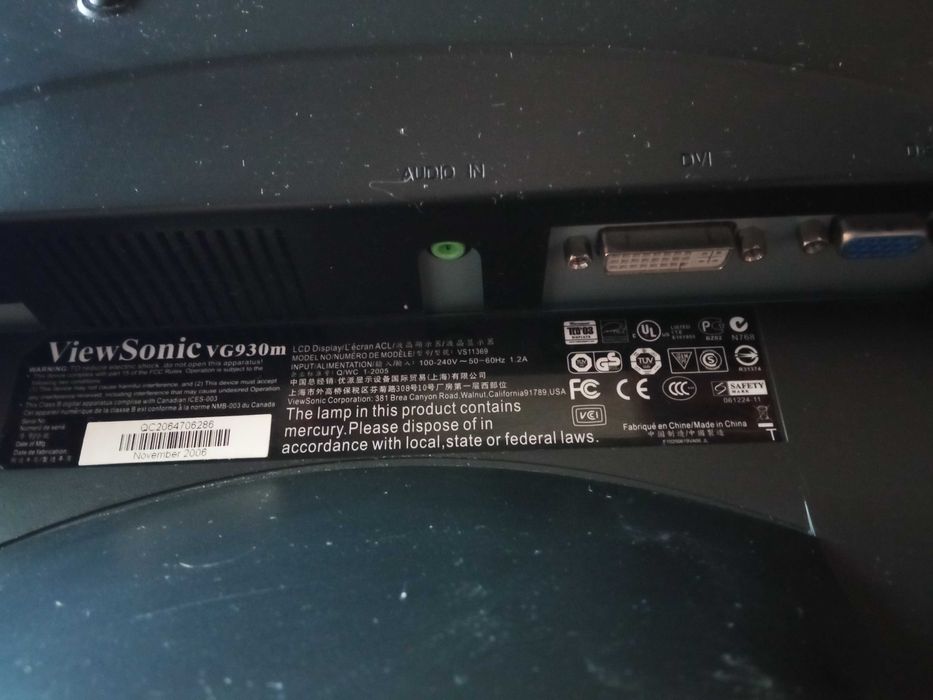 Монітор 19" ViewSonic VG930m (формат 4х3)