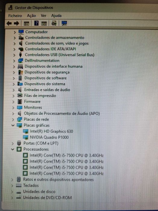 Computador DELL I5/ 16GB / M.2 250GB + 320GB HDD / Grafica Nvidia P1000 / W11 Pro