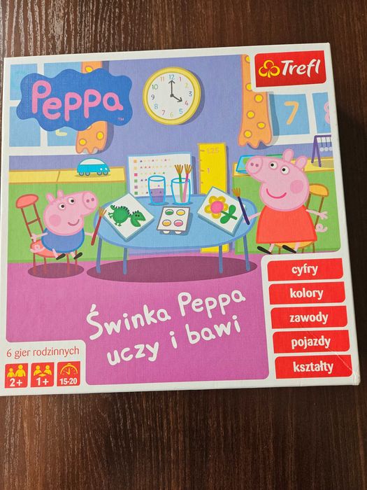 Zestaw gier "Świnka Peppa LINK" i "Świnka Peppa uczy i bawi" Trefl