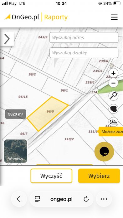 Działka rolna Głuchów Górny 3320 m² koło Trzebnicy - Widok 5