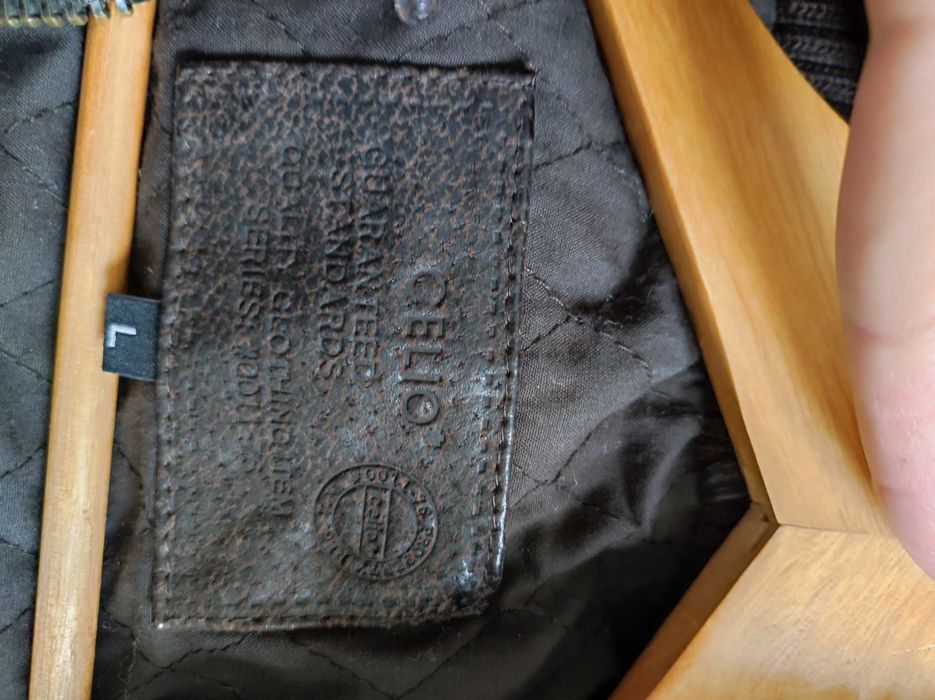 Куртка шкіряна (вінтаж) коричнева, оверсайз