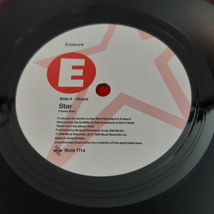 Disco Vinil Single Erasure - Star / Dreamlike State