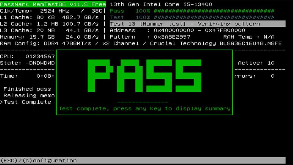 Pamięć RAM DDR4 2x8GB Crucial Ballistix 3600MHz CL16 (OC 4800MHz CL18)