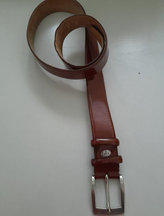 Шкіряний пояс.  Довжина 1м.6см. Ширина 3,5см