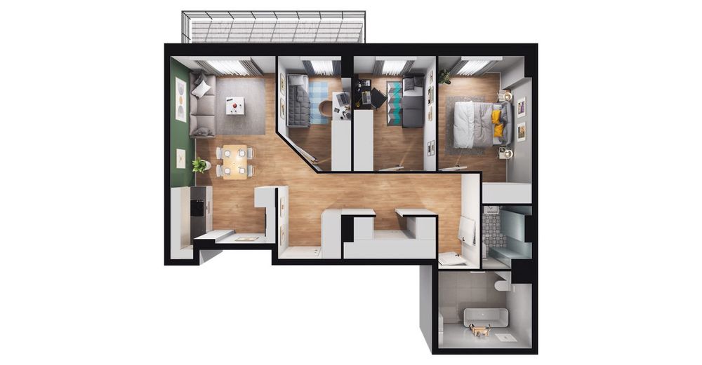 4-pokojowe mieszkanie 69m2 + balkon