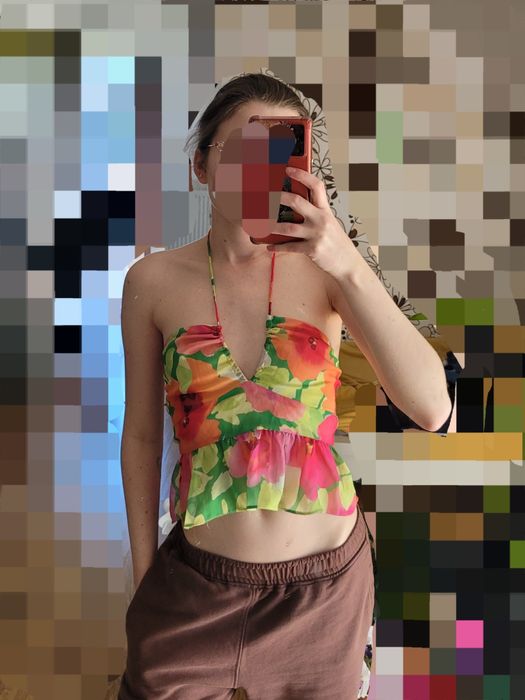 Top bluzka bluzeczka kwiatowy floral cute