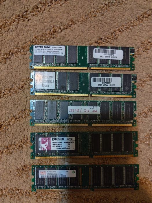 5 memórias RAM usadas