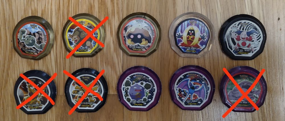 Tazos Pokémon Nox