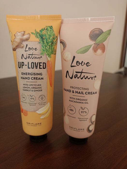 Oriflame dwa kremy do rąk i paznokci Love Nature