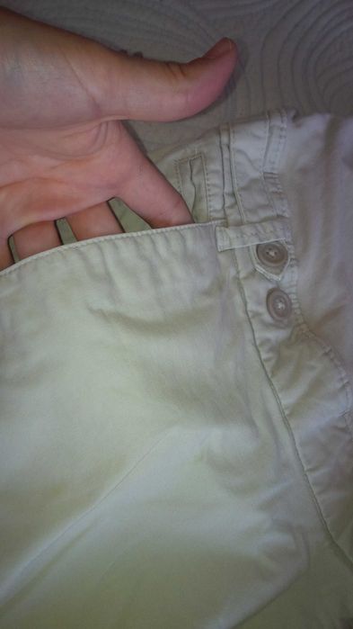 Spodnie ciążowe ciąża lato wiosna H&M R. 38 jasne beżowe b.dob.stan