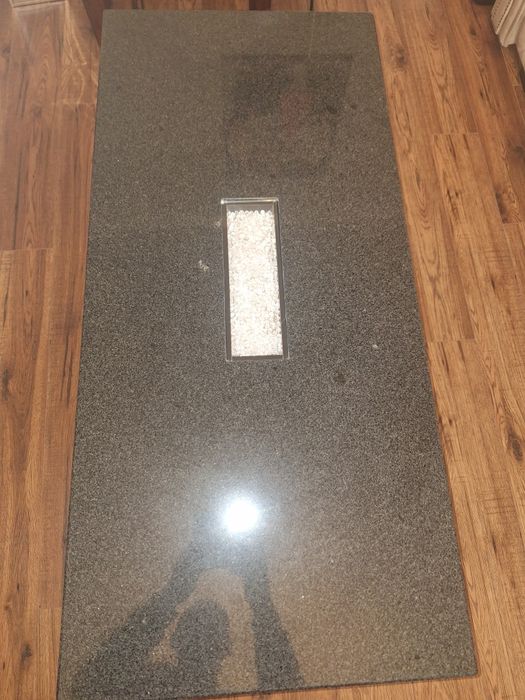 Stolik ława granit na metalowych nogach