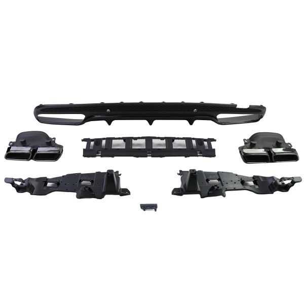 Difusor AMG Mercedes-Benz Classe C W205  - Preto