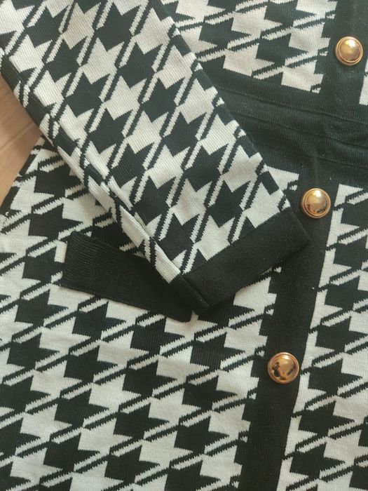 Sukienka pepitka dzianina rozm. Uniwersalny