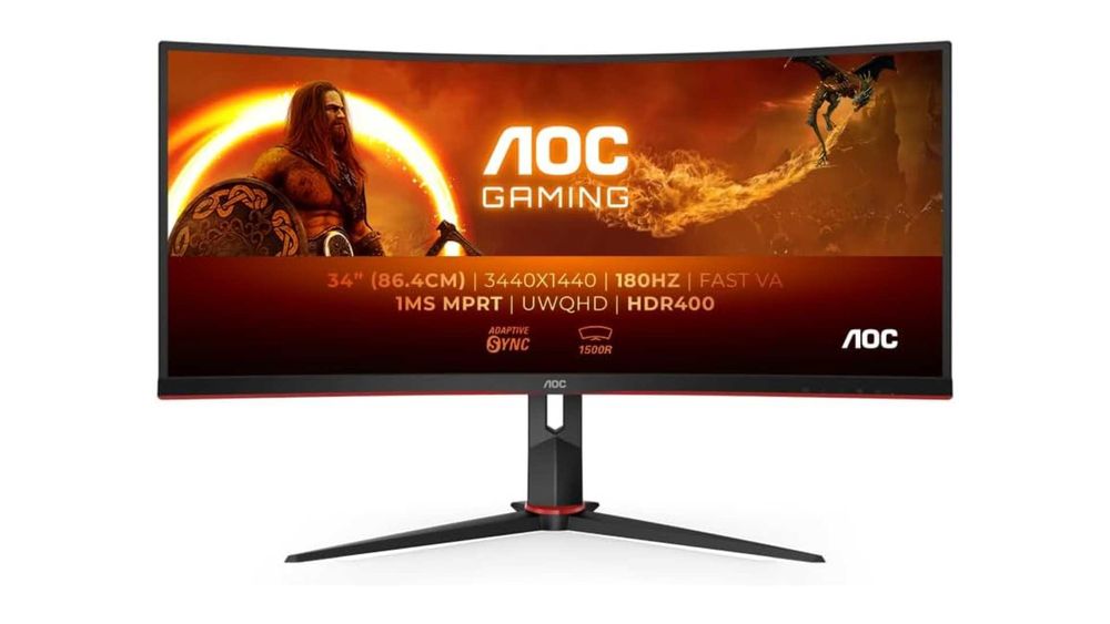 Monitor AOC 34" Ultrawide 180Hz (CU34G2XPD) - NOVO/SELADO