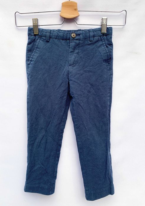 Spodnie Kropki Groszki H&M 110 cm 4 5 lat Granatowe