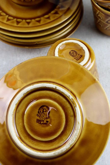 Zestaw ceramicznych filiżanek Ira Chodzież porcelit ceramika prl