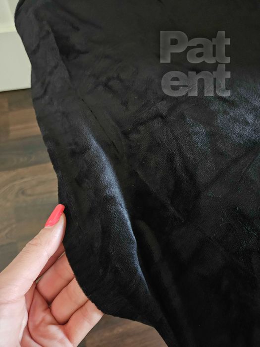 Pokrowce na krzesła miękkie welurowe czarne 6 sztuk welvet