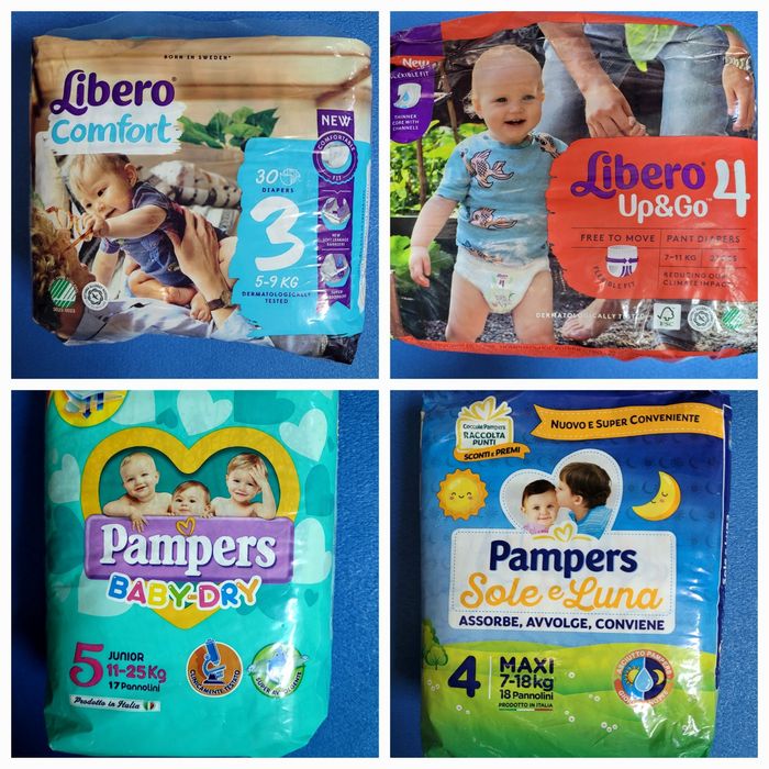Підгузки памперси дитячі подгузники Pampers Libero Babylove Crescendo ...