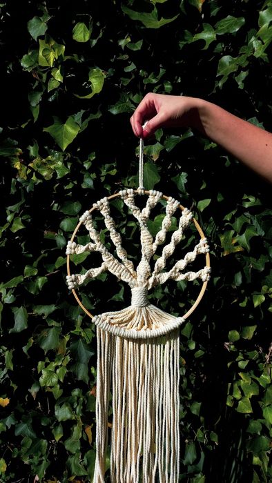 Painel Macramé Árvore da Vida