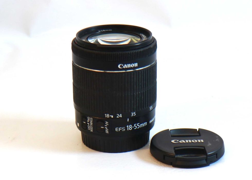 Lente Canon 18-55mm STM objetiva em bom estado
